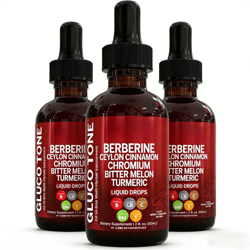 Berberine with Ceylon Cinnamon Supplement Liquid Drops + Bitter Melon Extract Glucomannan Gymnema Chromium Turmeric 60ml