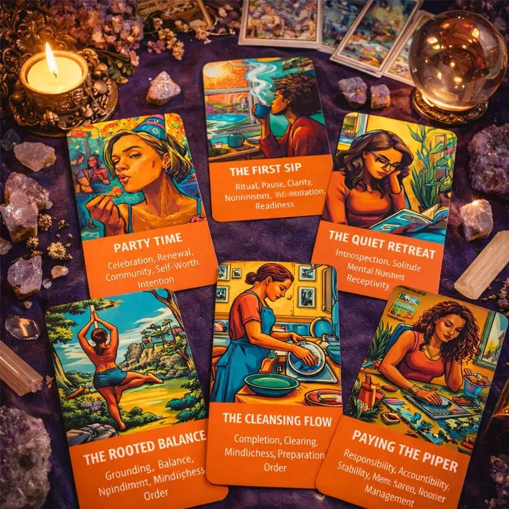 56 Cards The Daily Rhythms Oracle Deck 13x8 Cm Build Inner Connection Understanding Life Changes Card Game Spiritual Insight