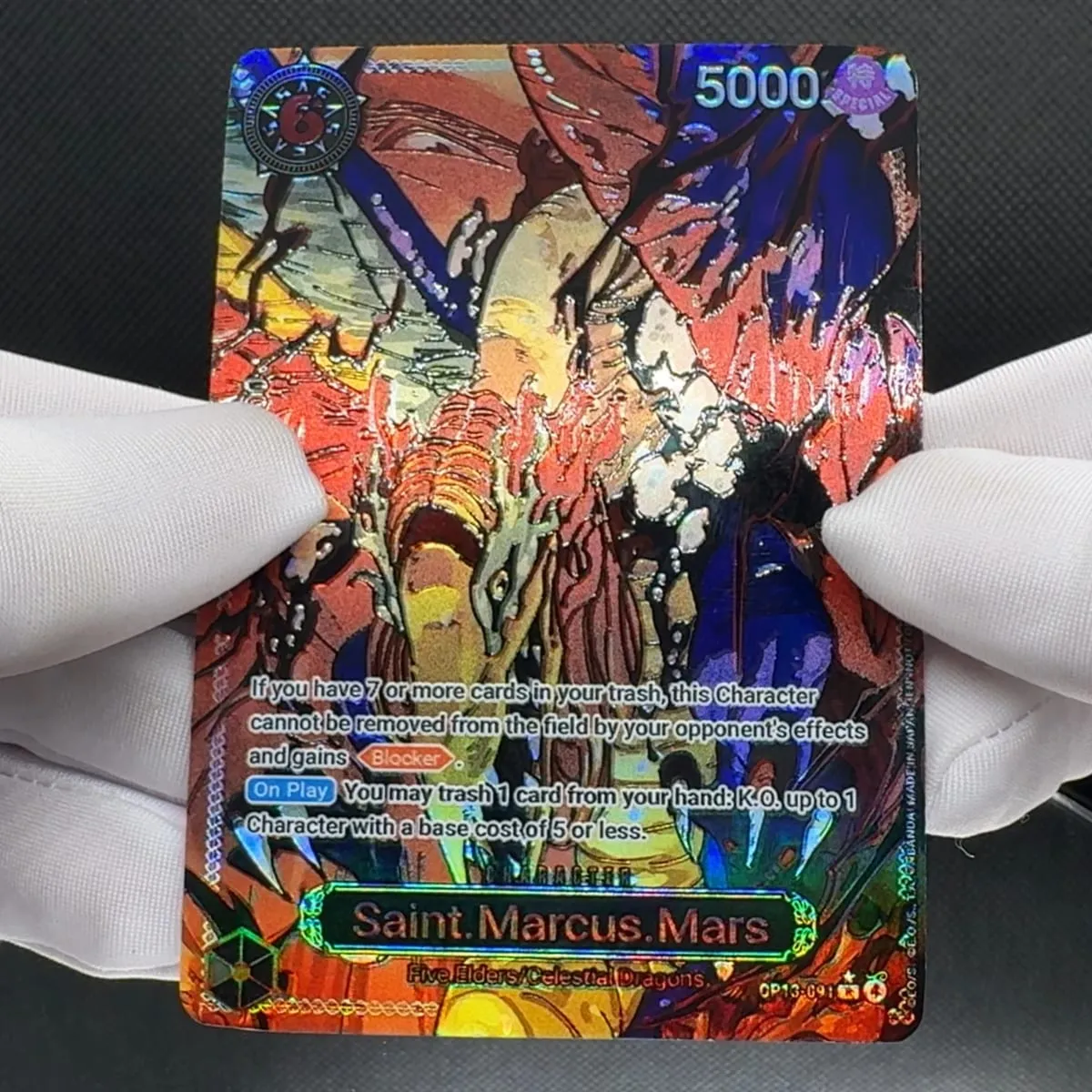 One Piece TCG OPCG English Character Card OP13 5 Siant Nusjuro Saturn Ju.Peter Warcury Mars Imu Deck Textured Foil Card