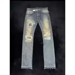 Brand New Undercover Washed Thunderbolt Fit Straight PANT Jeans Cotton Denim Pants Comfort Casual Jeans Size 1 2 3 #E137