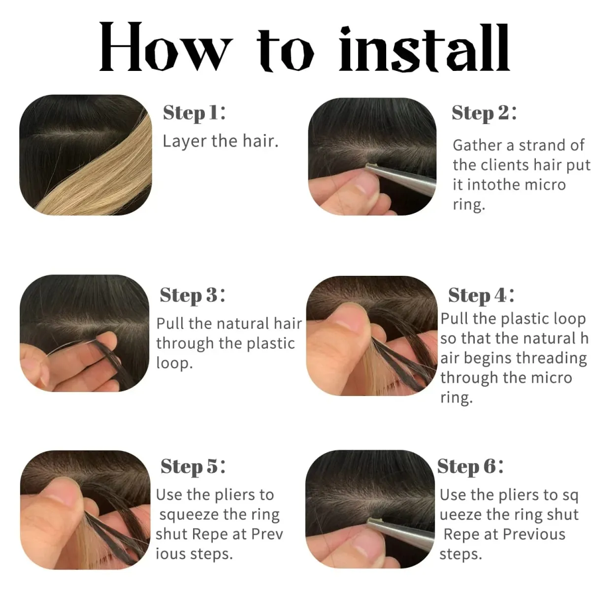 Remy Human Hair Extensions 14-24 Inch Micro Loop Ring Attachment Micro Bead Natural Looking DIY Hair Extension — image 6