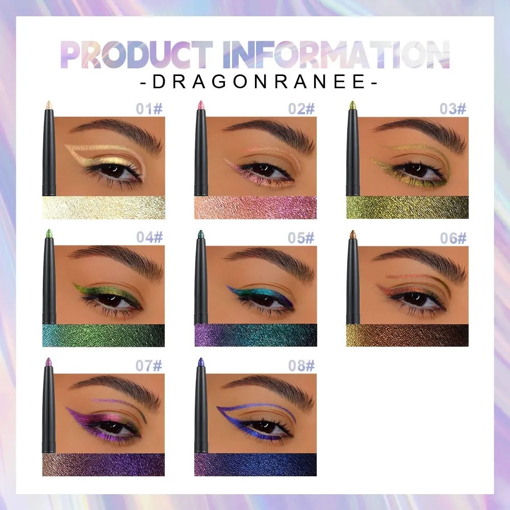 Chameleon Eyeliner Gel Pen Waterproof Shiny Chrome Eye Shadow Liner Pencil Glitter Pearl Green Gold Lying Silkworm Eyes Makeup — image 5