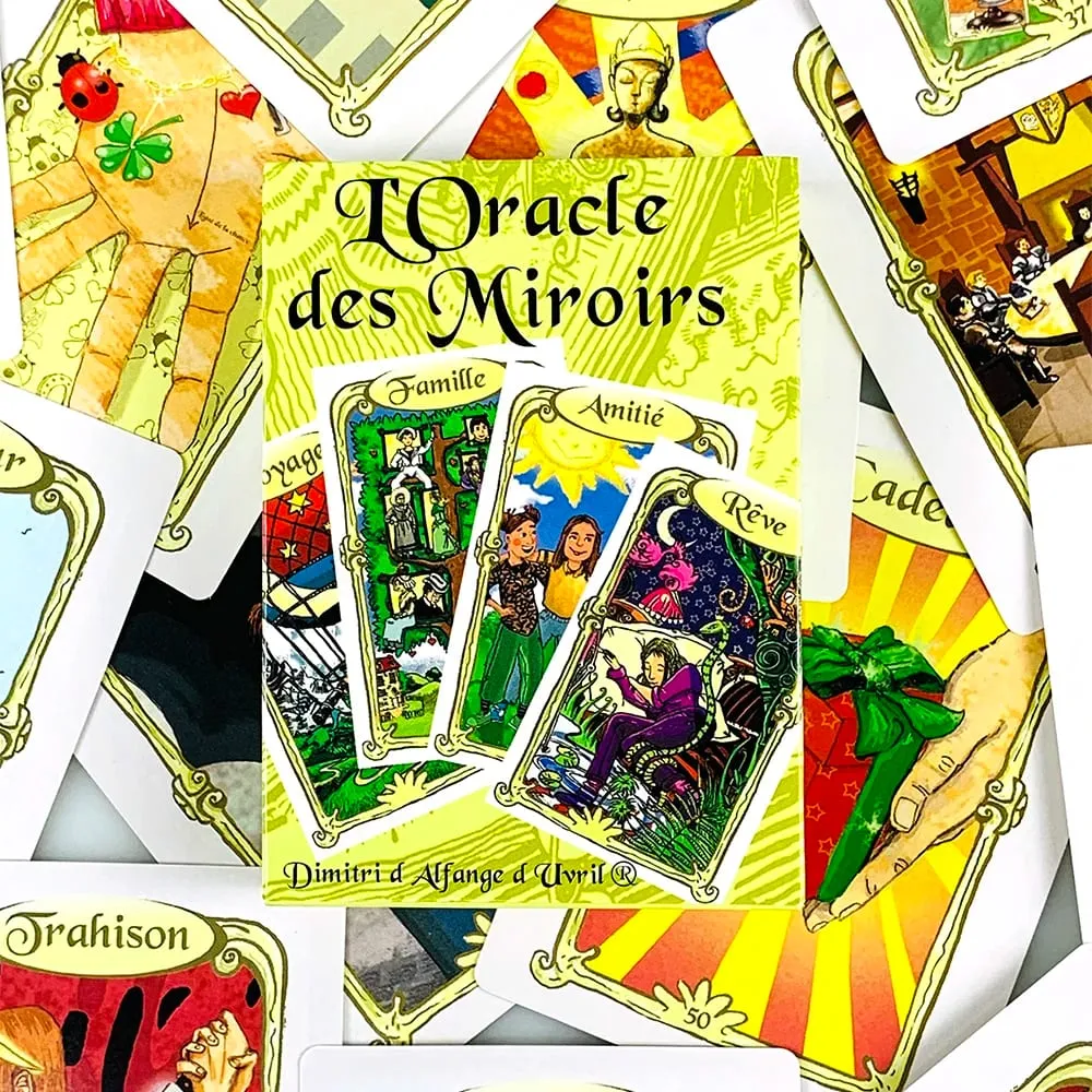 L'Oracle Des Miroirs Oracle Cards French Version Mystical Divination Card Game With Guidebook For Collectors & Beginners