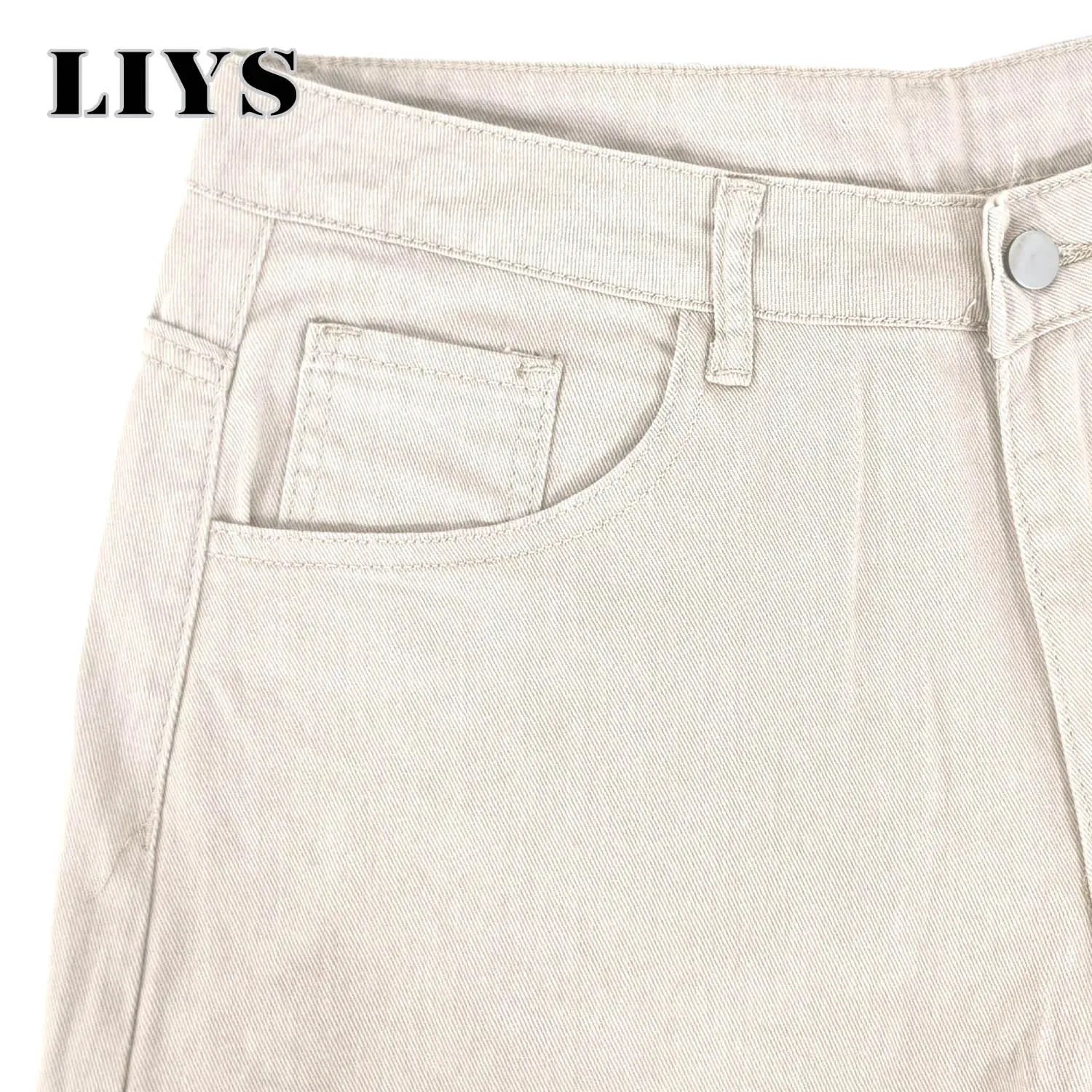 Men's American Beige Loose Wide Leg Jeans High Waisted Streetwear Hip-Hop Fashion Loose Denim Pants Y2K Retro Casual Pants