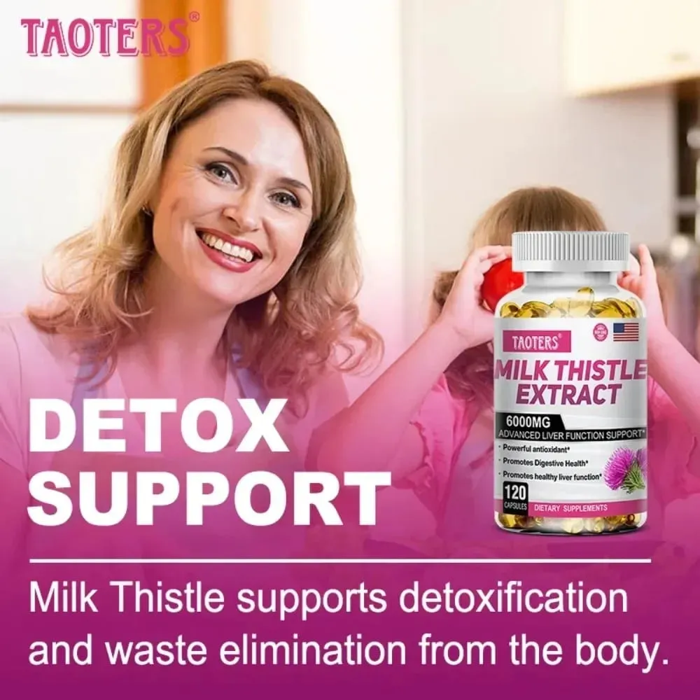 Milk Thistle with Dandelion Root - Liver & Kidney Health Support Supplement - Vegan Non-GMO Gluten Free