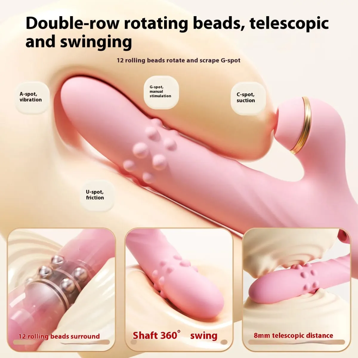 vibrator for women bead telescopic thrust gun clitoral sucking vibrator usb charging adult sex toy dildo g-spot stimulator vibra