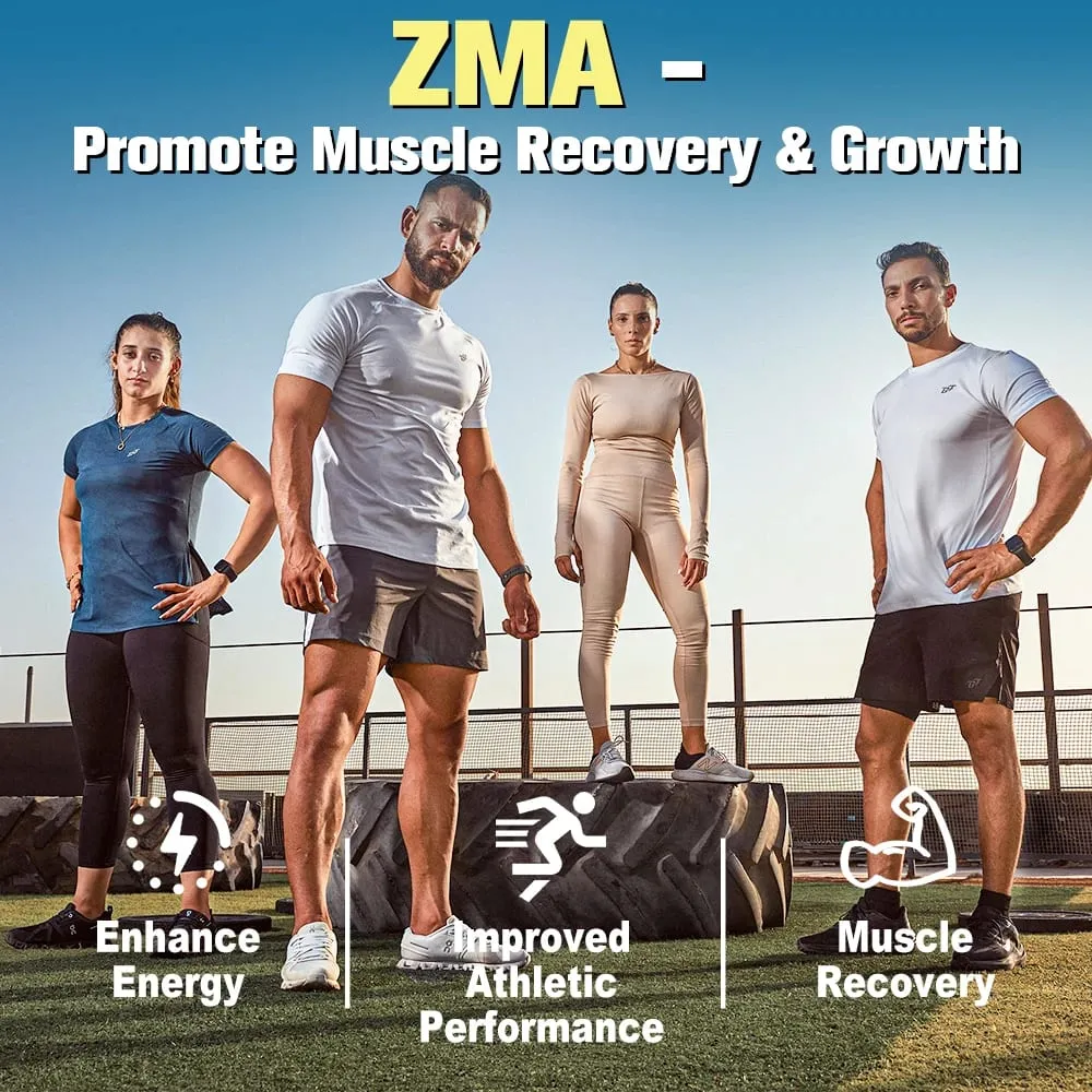 Buy 2 Get 2 Free! Easter Gift ZMA Supplements Capsules with Zin Vitamin B-6 Support Energy Brain Overall Health