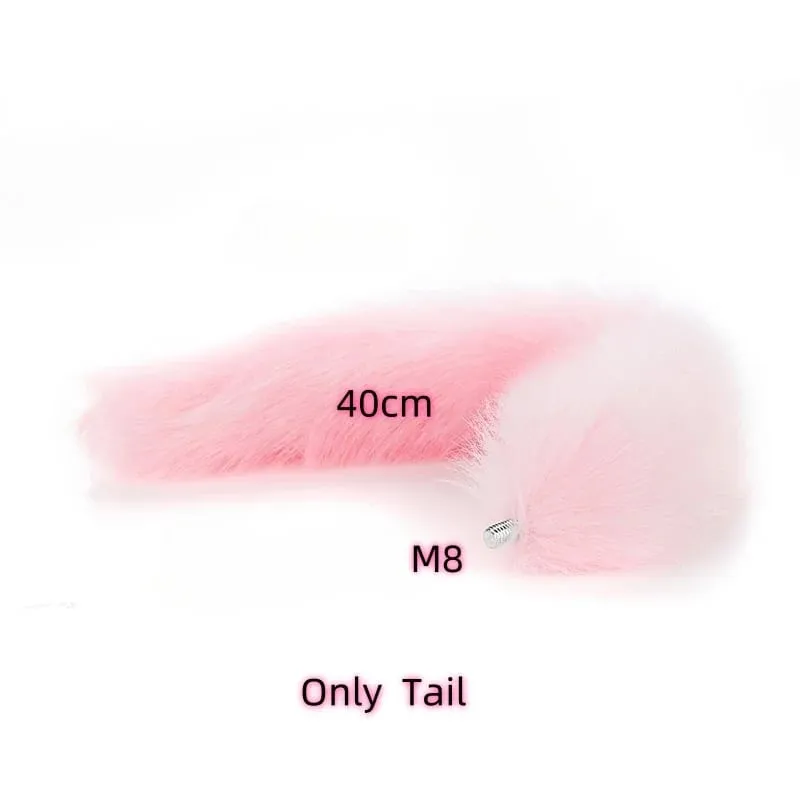 Small Silicone Butt Plug Dildo Vaginal Plug with Detachable Fake Soft Fox Rabbit Tail for Couple Anal Bead Dilator Sex Toys