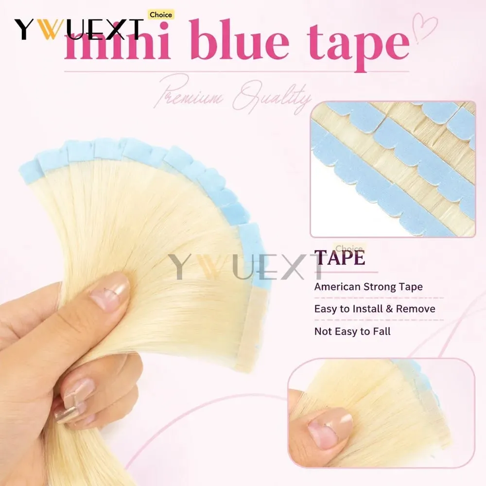 Mini Tape in Human Hair Extensions Natural Straight For Women 12inch-20inch 12.5g-20g Easy to Wear 10pcs/pack Salon Quality