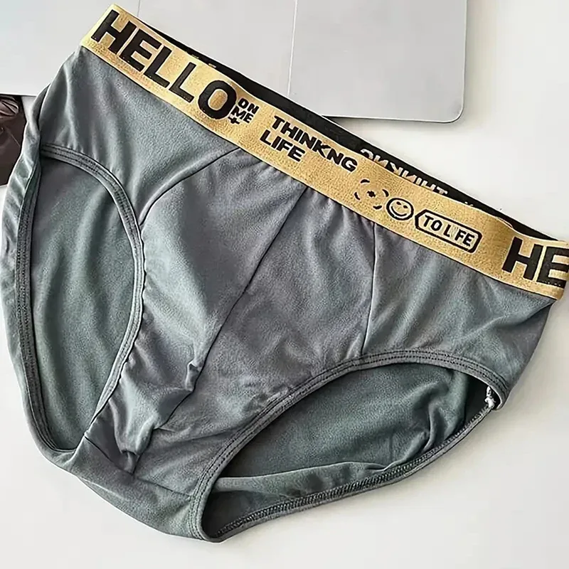 5 Keping/set rawak Seluar Dalam Lelaki Seksi Huruf Pinggang Seluar Dalam Kasual Selesa Bernafas Seluar Dalam Warna Pejal Seluar Dalam Lelaki