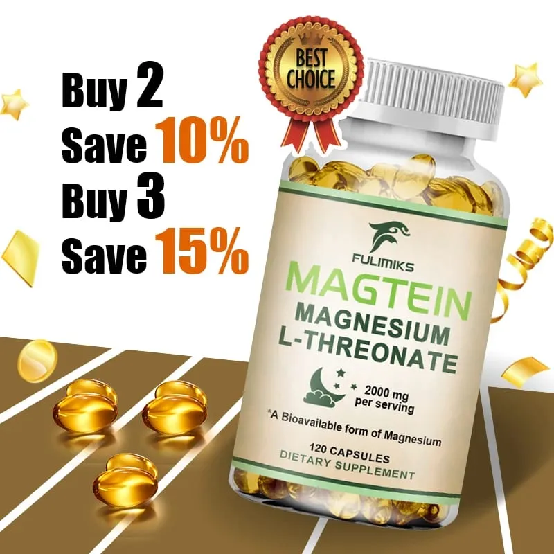 Magtein Magnesium L-Threonate Supplement Clinically Studied to Boost Brain Magnesium Improve Memory Focus & Restful Sleep