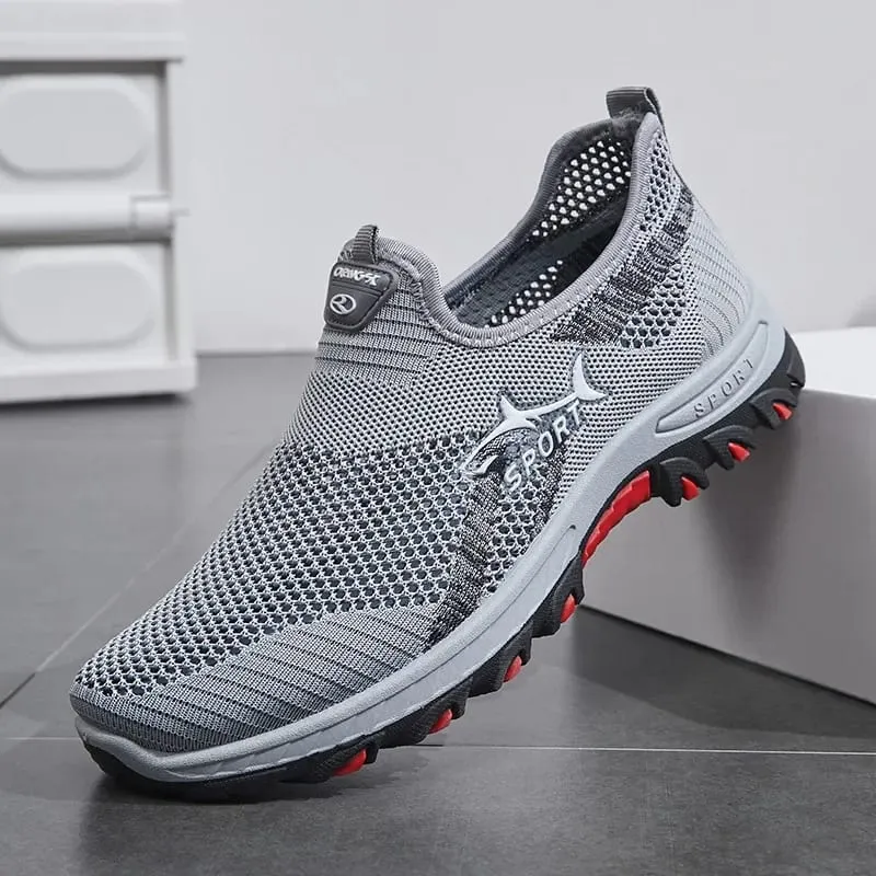 2025 Breathable Hiking Shoes Men Air Mesh Casual Sneakers For Outdoor Lightweight Casual Shoes Men New Fashion Walking Shoes