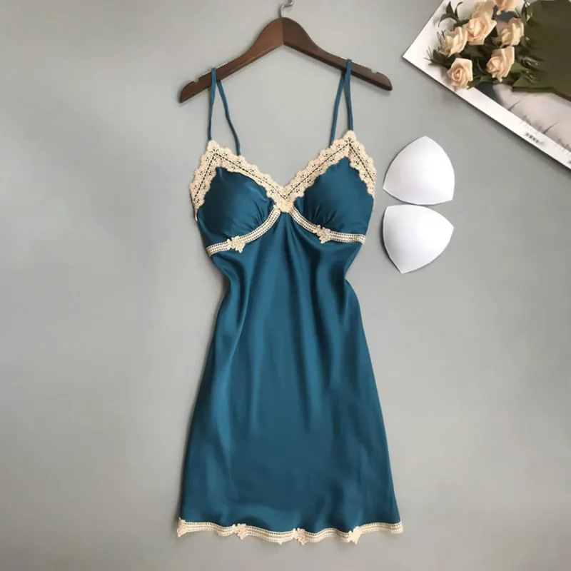 Sexy Women'S Suspender Nightgown Home Wear Lace Pajamas Erotic Lingerie In Europe And America Intimates Nightdress Sleepwear