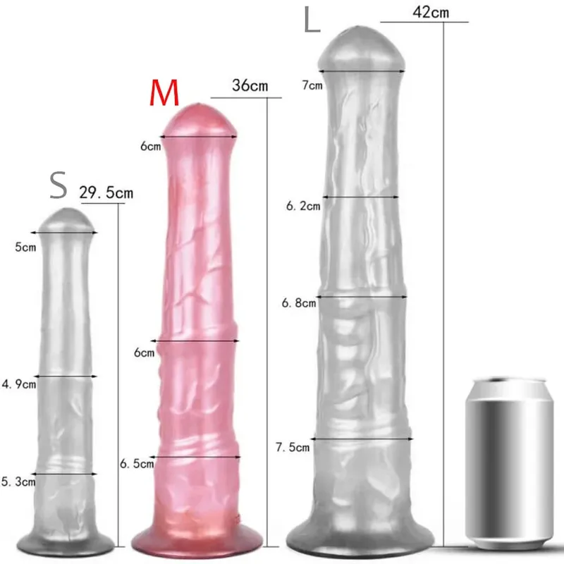 3 size S M L Colorful Large Long Silicone Fantasy Horse Dildo With Suction Cup Anal Dildo Penis Sex Toys for Women Men
