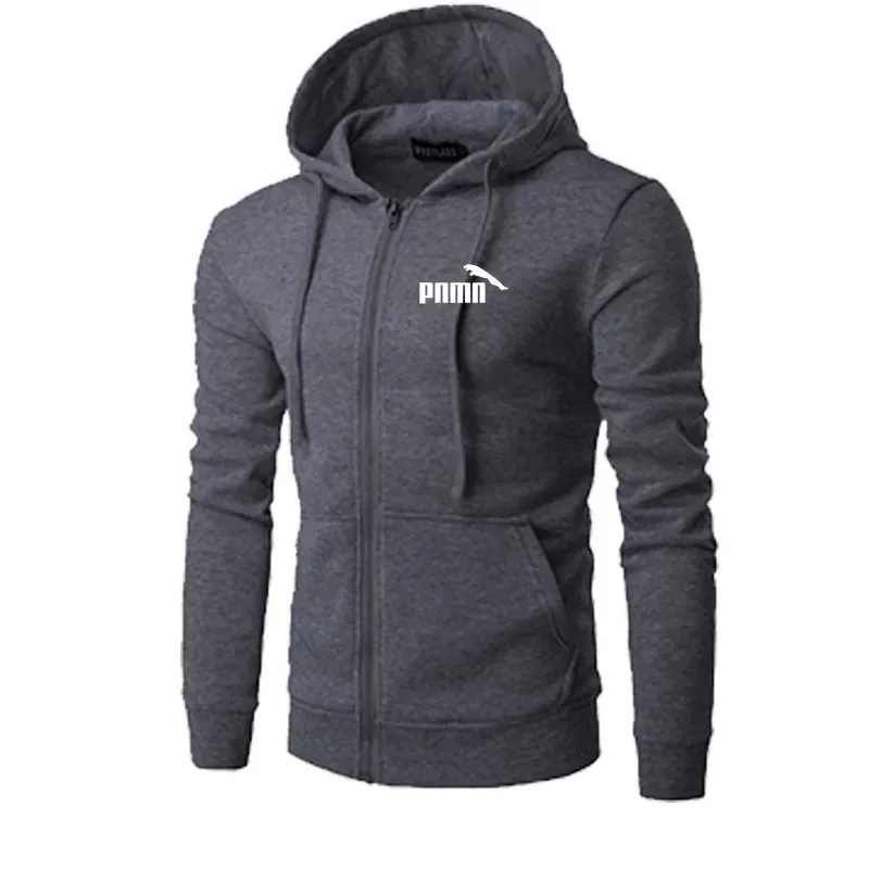 Autumn Men's Sweatshirts Long Sleeve Zipper Hooded Jacket Slim Fit Male Hoodies Sweatshirt Fashion Streetwear Casual Outerwear