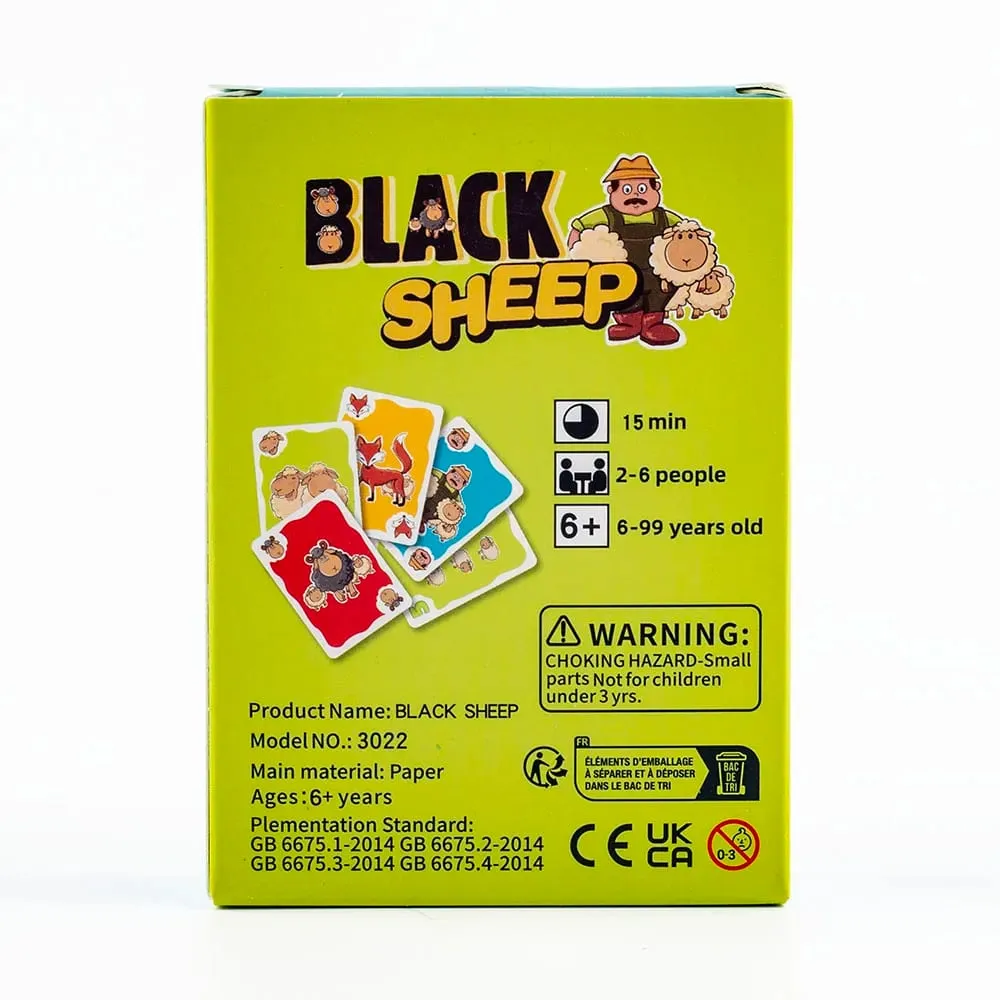 Hot Sale Black Sheep Party Game Cards Interactive Intellectua Board Game Funny Family Friends Party Toy Gift for Kids 10.6*7.5cm