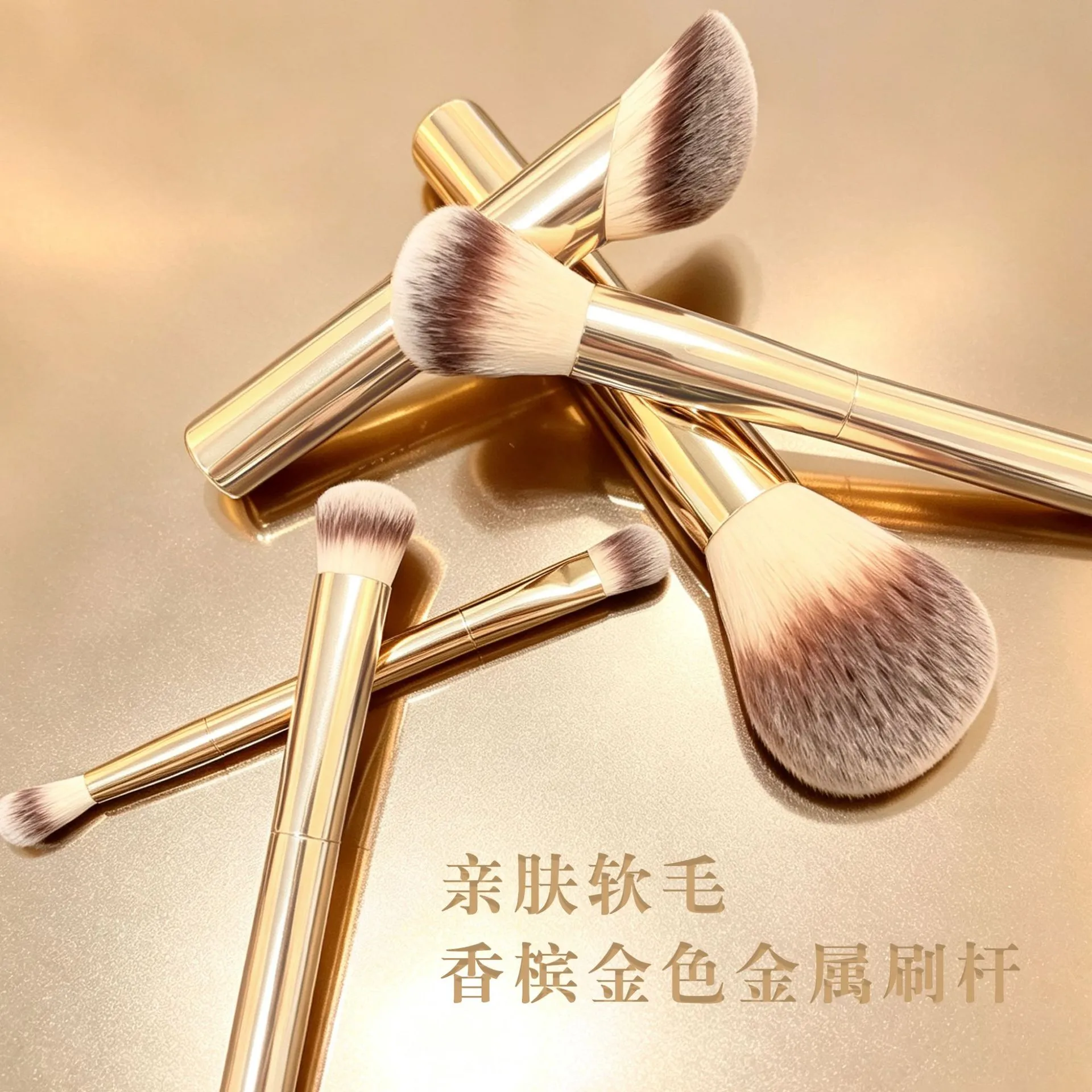 5pcs/set Hourglass Makeup Brushes Powder Foundation Blush Concealer Eyeshadow Crease Make Up Brush With White Leather bag