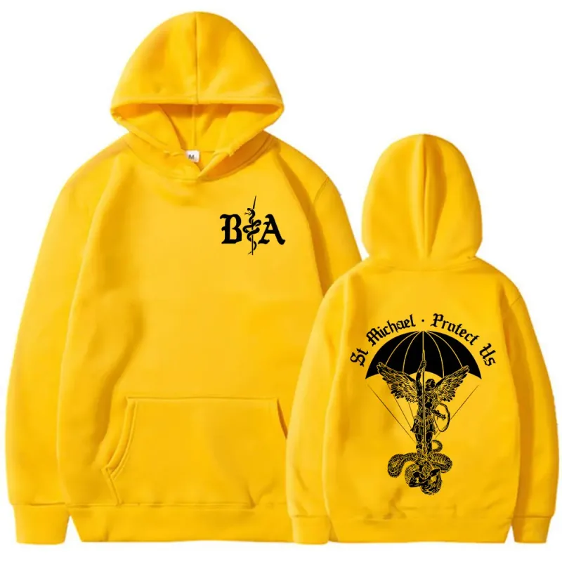 ST Michael Brothers in Arms Double Sided Print Hoodies Men's Women Clothing Fashion Sweatshirt Oversized Long Sleeve Pullovers