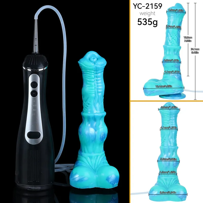Large Squirting Horse Dildo Silicone Anal Plug Female Masturbator Prostate Massager Long Penis Adult Sex Toys for Women Men