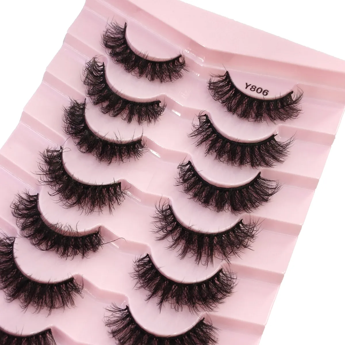 Fluffy Lashes Mink False EyelashesThick Cat Eye Makeup Long Natural Volume 3d Eyelashes Extension Wholesale Mink Eyelashes
