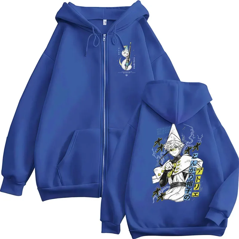Anime Qifrey Witch Hat Atelier Zipper Hoodie Men's Women Fashion Clothing Pullover Sweatshirt Vintage Long Sleeve Jacket Hoodies