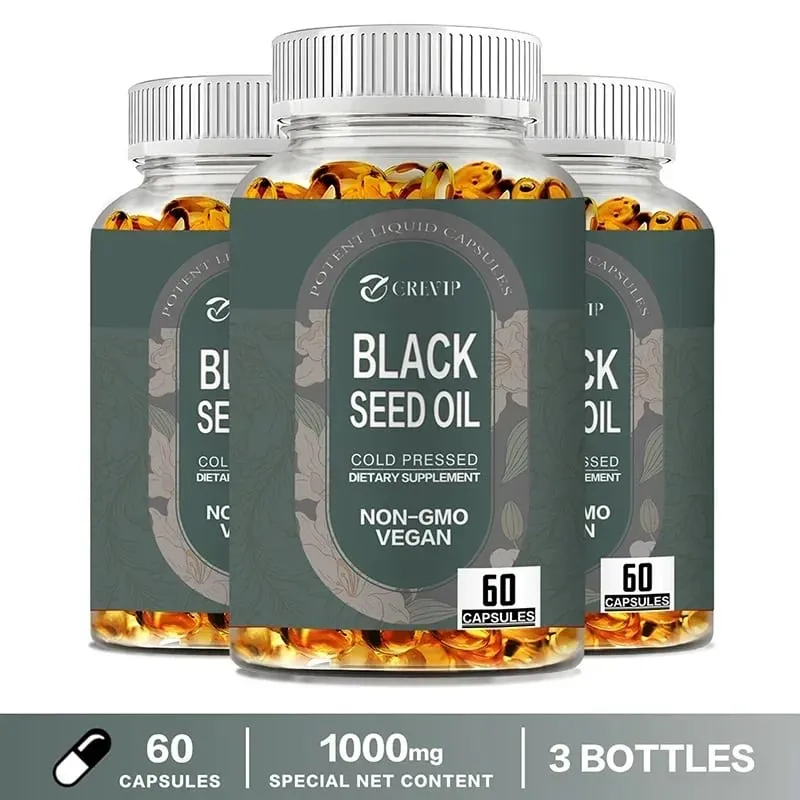 Black Seed Oil - Supports Immune Joint and Skin Health Provides Nutrition Healthy Aging Antioxidant Enhances Energy
