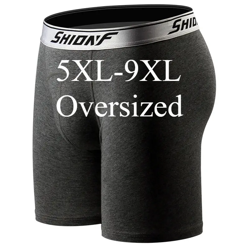 150KG 9XL 대형 남성 스포츠 팬티 남성 코튼 긴 다리 복서 빠른 건조 조깅 피트니스 반바지 남성 꽉 달리기 짧은
