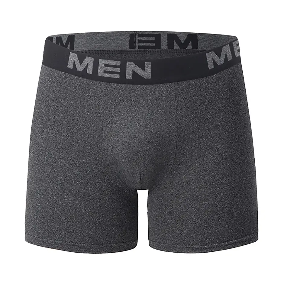 7-piece Set of Four Season Men's Solid Color Long Casual Underwear, Fashionable Sports Underwear, Plus Size Flat Corner Pants — image 19