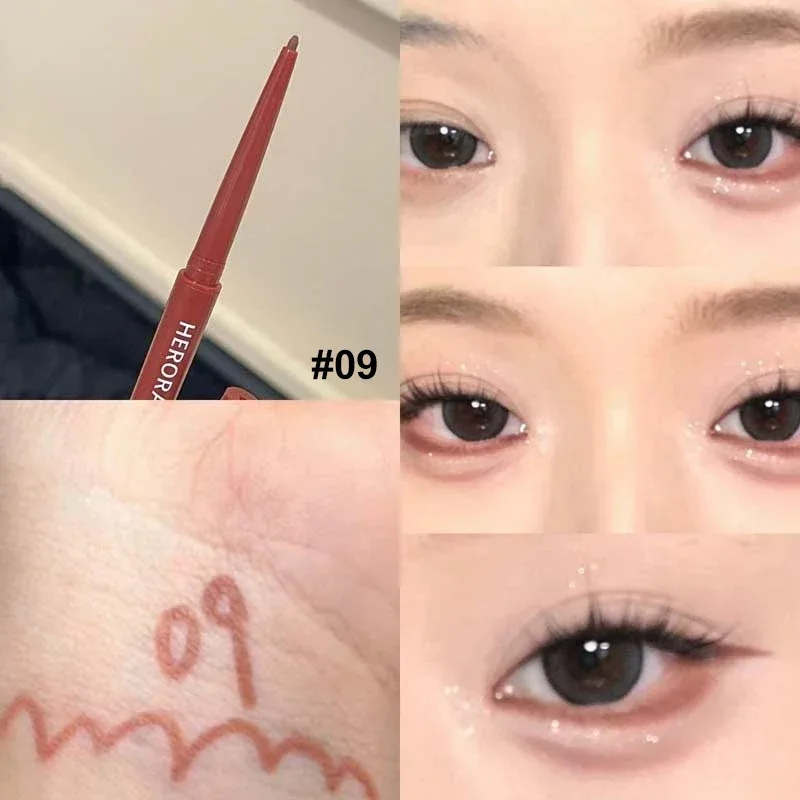10 Colors Eyeliner Pencil Smooth Wine Red Soft High Pigment Eye Liner Pen Waterproof Matte Aegyosal Lying Silkworm Eyes Makeup