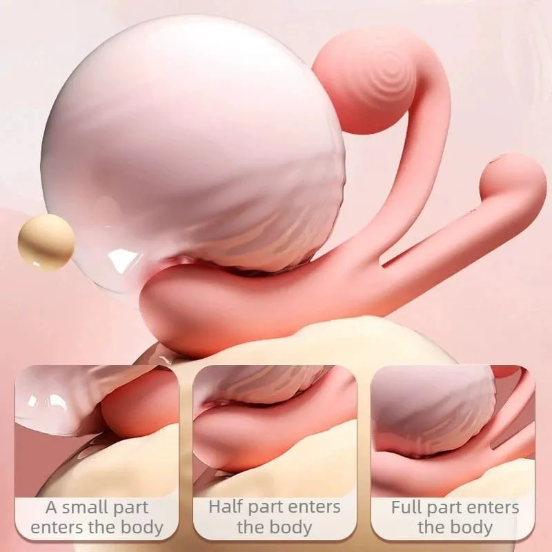 Pink Snail Vibrator 10 Modes G-spot Dildo Penetration Flexbile Snail for Perfect Clit Fit Stimulaiton Pleasur Sex Toy for Woman