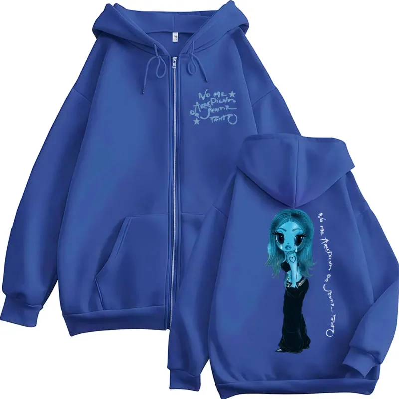 Karol G No Me Arrepiento De Sentir Tanto New Album Zipper Hoodies Music Fans Cardigan Sweatshirts Men Women Fleece Loose Coats