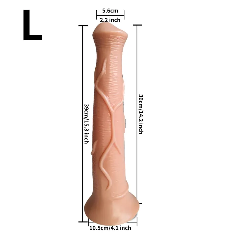 Extra Long Anal Plug Horse Dildos for Masturbating Vagina Anal Massager G-Spot Stimulator Butt Plug Adult Sex Toys for Women Men