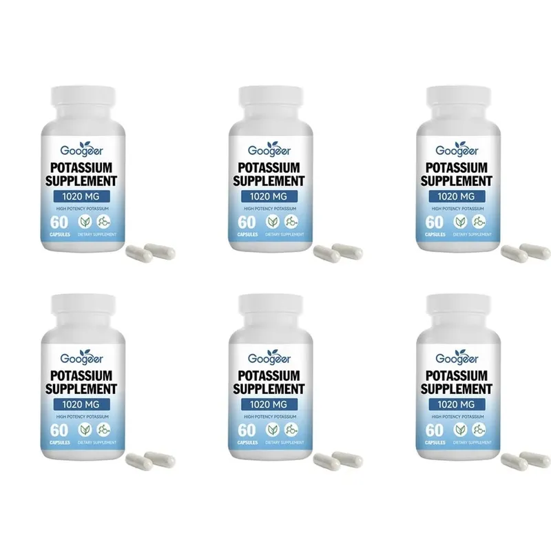 Googeer โพแทสเซียมอาหารเสริมแคปซูลสำหรับรายวันรองรับ Mineral Gap 1020 Mg เทียบเท่า Steady โพแทสเซียมระดับ 60 แคปซูล
