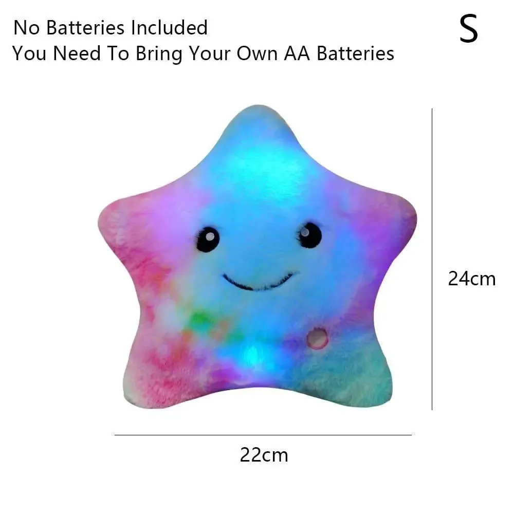 New LED Electronic Star Plush Toy Soft Star LED Star Doll Toy Home Decoration Baby Kid Toys Soft Star Pillow