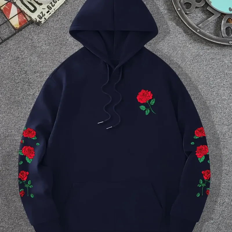 2025 New Winter Casual Men's Loose Fleece Warmth Hooded Sweatshirt Fashionable Trendy Casual Multi-purpose Walkaround 2D Hooded