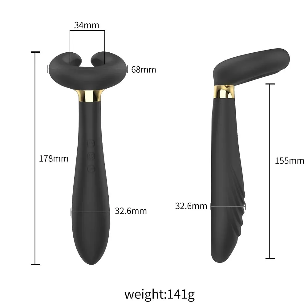 ilicone Prostate Massager Vibrator - Turquoise Rippled Anal Vibrator with Perineum Stimulator G-Spot Sex Toy for Men Women