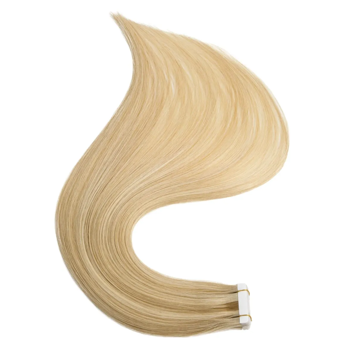 Cinta rubia en extensiones de cabello Cabello humano Platino #60 Cinta de trama de piel recta sin costuras en extensiones de cabello humano real 50G