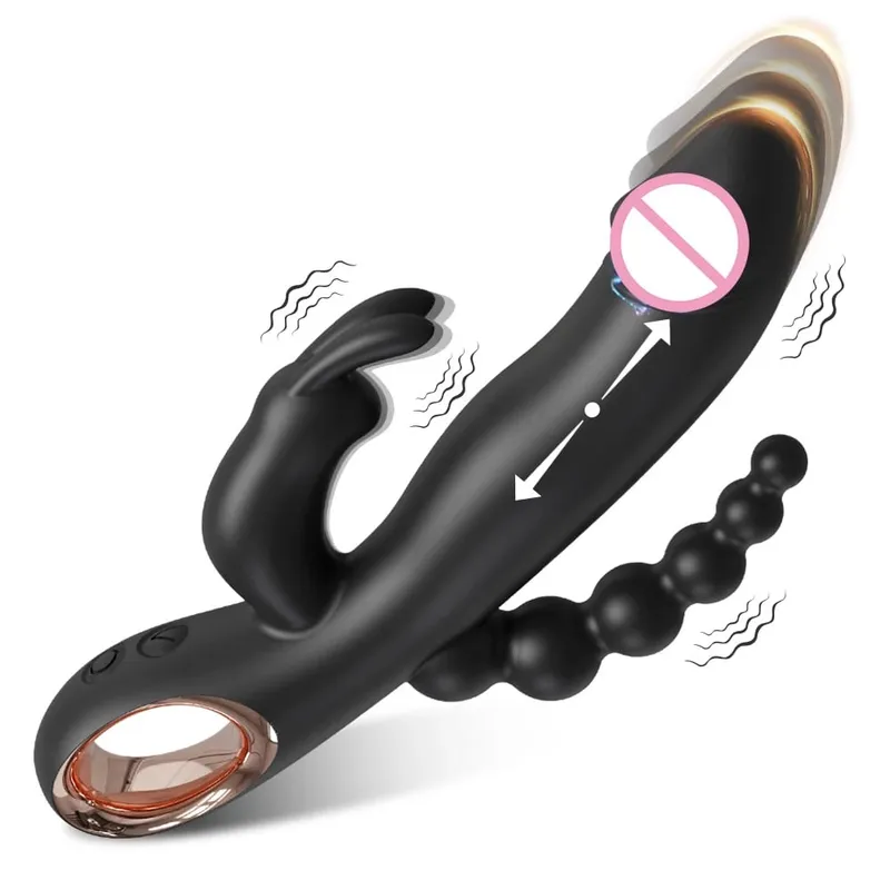 Thrusting Rabbit Vibrator for Women Vagina Dlido Vibrator G-Spot Clitoris Stimulator Female Masturbation Sex Toy for Women