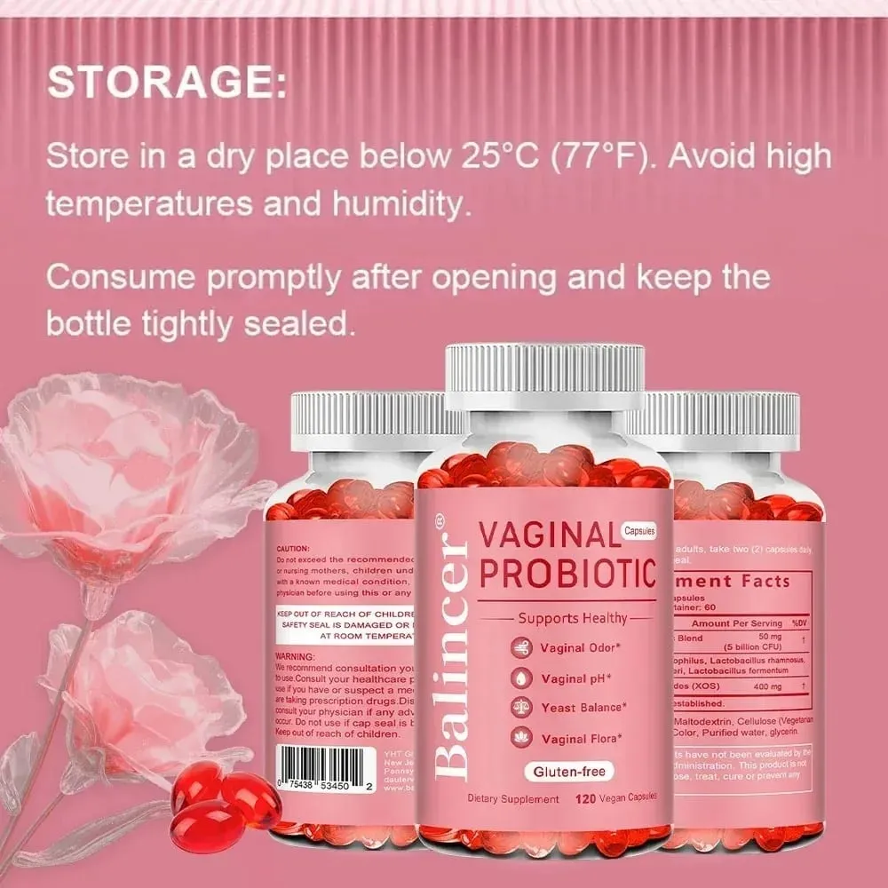 Probiotics Capsules for Women Promote Vaginal Health Yeast Balance Bloating & Digestion Immune Support Energy Boost