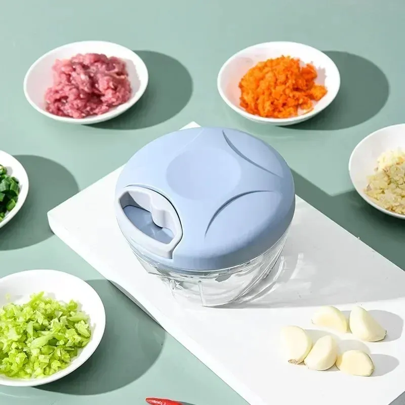 Crusher Vegetable Onion Cutter Kitchen Cooking Accessories 500/900ML Manual Meat Mincer Garlic Chopper Rotate GarlicPress