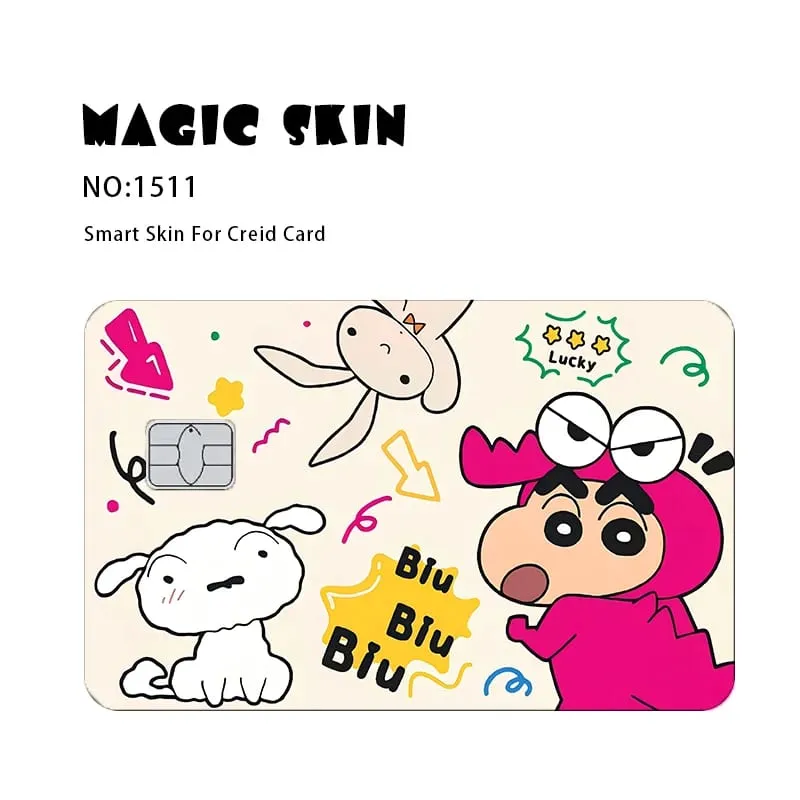 Anime Crayon Shin-Chan Matte Sticker Film Tape Skin for Credit Card Debit Card Cartoon Waterproof Stickers Small Chip Gifts Toys — image 14