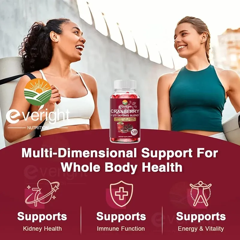 Cranberry Capsules for Women - UTI Defense Blend with Vitamin C E - Urinary Tract & Bladder Kidney Vaginal pH Health Support