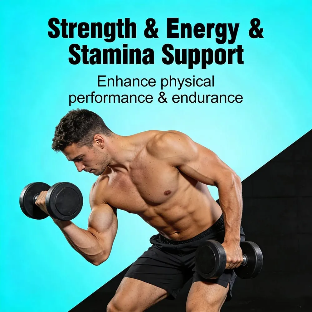 Enhancing Supplement Blend - L-Arginine + Maca + Ashwagandha Stamina Muscle Growth Vascular Function Blood Circulation