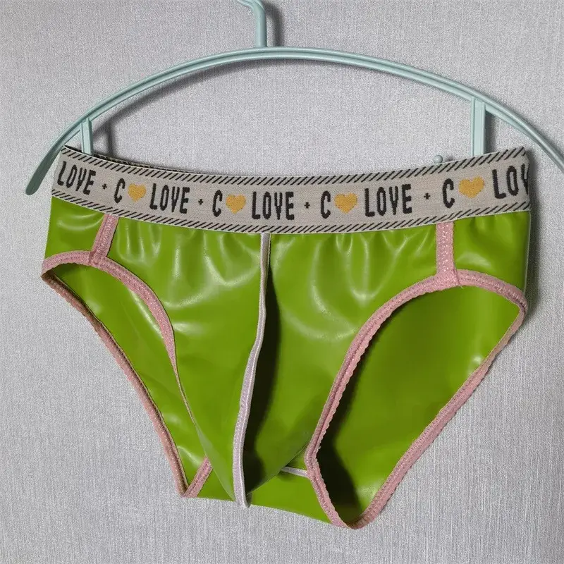 Men Sexy Latex Briefs Seamless Underwear Scrotum Bulge Panties Men Clothes Inner Wear Athletic Underpants Porns Bikini Bottom