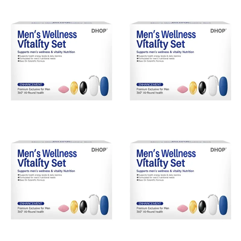 Men's Vitality Daily Supplement Pack Oyster Maca Cistanche Tablets Ashwagandha NMN DHA Capsules for Men's Energy Support