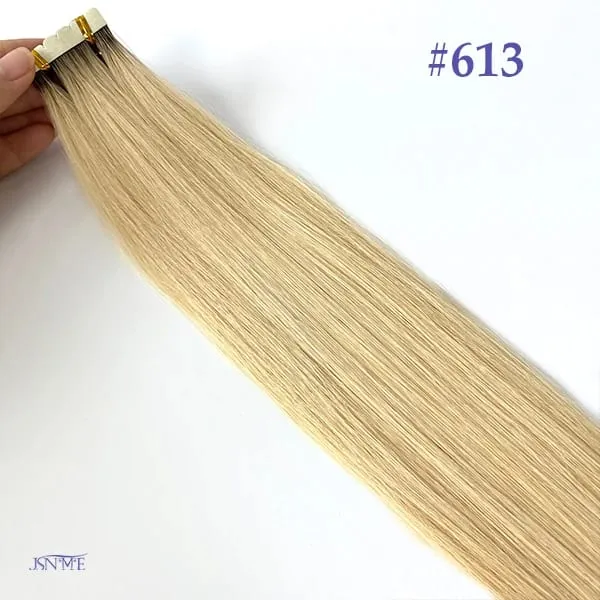 Mini Tape In Hair Extensions Seamless Invisible SKin Weft 100% Remy Human Hair Black Brown Blonde For Salon For Women