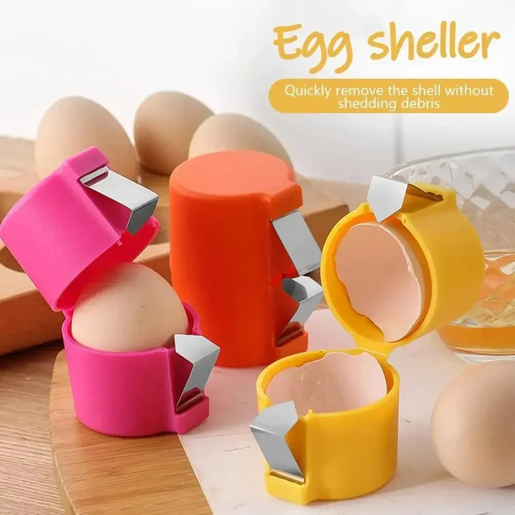 1/2pcs Multifunctional Egg Shell Opener Handheld Egg Cracker Separator Tool Eggshell Cutter Easy Open Kitchen Gadget for Raw Egg