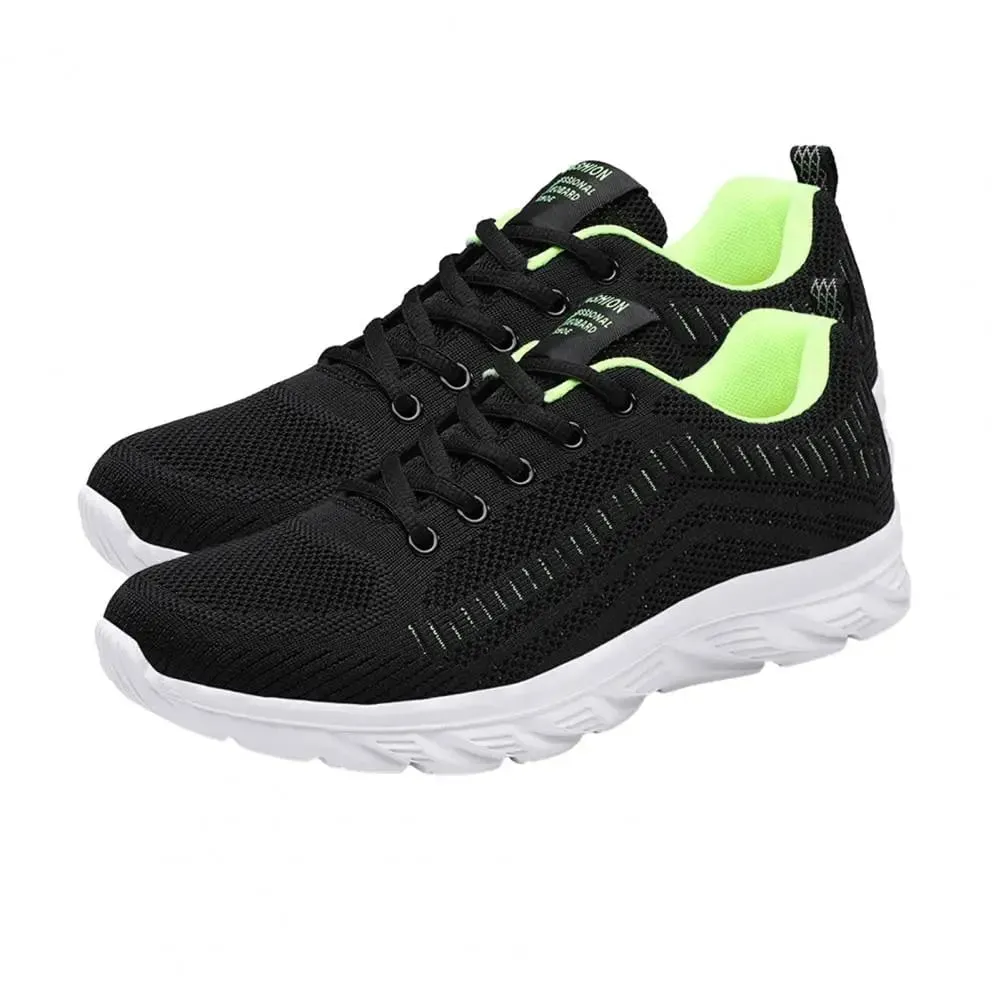 Wide Toe Box Men Shoes Men's Wide Width Mesh Sneakers Casual Sport Shoes for Travel Work Lightweight Flat Lace-up Mountaineering