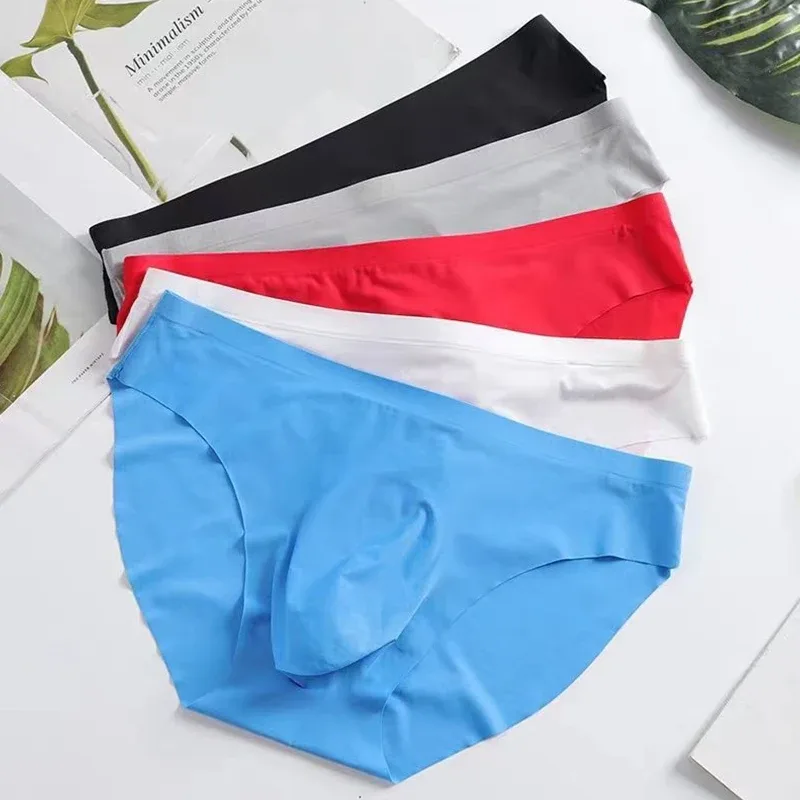 Ultratunna ispåse underkläder Halvtransparenta U konvexa trosor män Låg midja Smal Sexiga underkläder Stretch Jockstrap Trosor