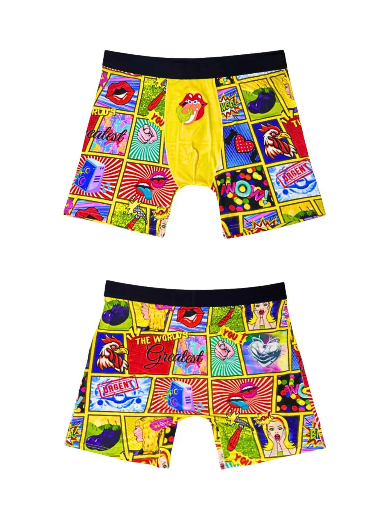 Män Underkläder Fritidssport Boxershorts Män Print Långa Boxers Tonåringar Föräldrar Sexiga Roliga Underkläder Fashionabla tryckta shorts